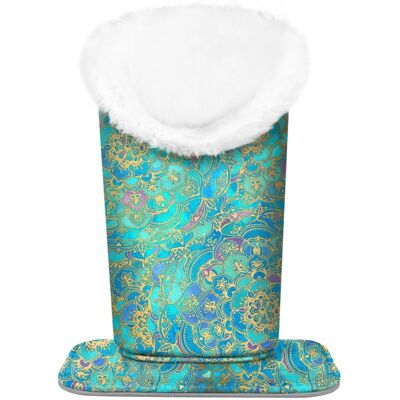 Kitcheniva - PU Leather Plush Lined Eyeglasses Protective Cover Holder Magnetic Stand Desk Organizer - Shades of Blue Kitcheniva - PU Leather Plush Lined Eyeglasses Protective Cover Holder Magnetic Stand Desk Organizer - Shades of Blue