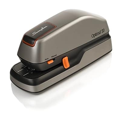 Swingline - Optima 20 Electric Desktop Stapler, 20-Sheet Capacity - Gray/Silver Swingline - Optima 20 Electric Desktop Stapler, 20-Sheet Capacity - Gray/Silver