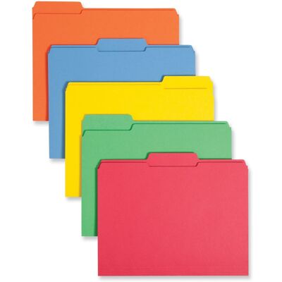Smead Manufacturing - Reinforced Top Tab Colored File Folders, 1/3-Cut Tabs: Assorted, Letter Size, 0.75" Expansion, Assorted Colors, 100/Box Smead Manufacturing - Reinforced Top Tab Colored File Folders, 1/3-Cut Tabs: Assorted, Letter Size, 0.75" Expansion, Assorted Colors, 100/Box
