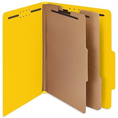 Staples - 100% Recycled Heavy Duty Classification Folder, 2-Dividers, 2" Expansion, Letter Size, 10/Box - Yellow Staples - 100% Recycled Heavy Duty Classification Folder, 2-Dividers, 2" Expansion, Letter Size, 10/Box - Yellow