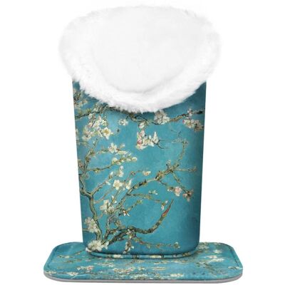 Kitcheniva - PU Leather Plush Lined Eyeglasses Protective Cover Holder Magnetic Stand Desk Organizer Blossom Kitcheniva - PU Leather Plush Lined Eyeglasses Protective Cover Holder Magnetic Stand Desk Organizer Blossom