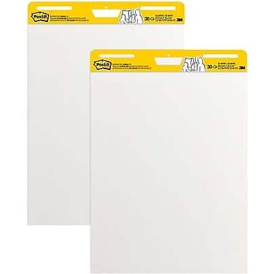 Post-it - Super Sticky Easel Pad, 25" x 30", 30 Sheets/Pad, 2 Pads/Pack (559) - White Post-it - Super Sticky Easel Pad, 25" x 30", 30 Sheets/Pad, 2 Pads/Pack (559) - White