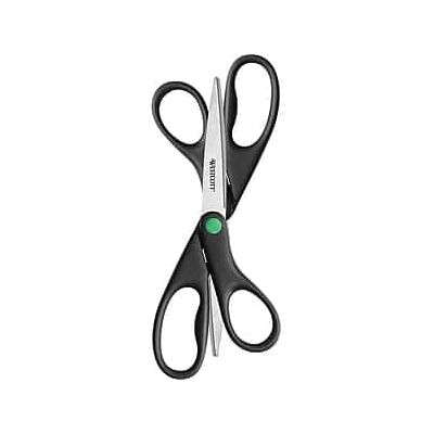Westcott - KleenEarth 8" Stainless Steel Scissors, Pointed Tip, 2/Pack - Black Westcott - KleenEarth 8" Stainless Steel Scissors, Pointed Tip, 2/Pack - Black