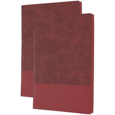 Unique Bargains - 2pcs Hardcover Leather Lined Journal, 100 Pages 8.3x5.7" A5 Lined Diary Notebook for Office Home Writing - Red Unique Bargains - 2pcs Hardcover Leather Lined Journal, 100 Pages 8.3x5.7" A5 Lined Diary Notebook for Office Home Writing - Red