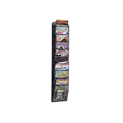 Safco - Onyx 10-Pocket Steel Letter Size Wall File - Black Safco - Onyx 10-Pocket Steel Letter Size Wall File - Black