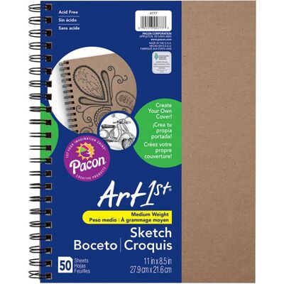 uCreate - Create Your Own Cover Sketch Diary, Natural Chip Cover, 11" x 8-1/2", 50 Sheets uCreate - Create Your Own Cover Sketch Diary, Natural Chip Cover, 11" x 8-1/2", 50 Sheets