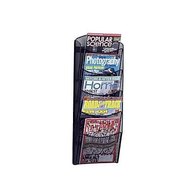 Safco - Onyx 5-Pocket Steel Letter Size Wall File - Black Safco - Onyx 5-Pocket Steel Letter Size Wall File - Black