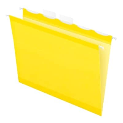 Pendaflex - Ready-Tab Reinforced Hanging File Folder, 5-Tab, Letter Size, 25/Box - Yellow Pendaflex - Ready-Tab Reinforced Hanging File Folder, 5-Tab, Letter Size, 25/Box - Yellow