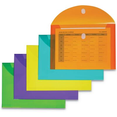 C-Line Products - Reusable Poly Envelope, Hook/Loop Closure, 8.5 x 11, Assorted Colors, 10/Pack C-Line Products - Reusable Poly Envelope, Hook/Loop Closure, 8.5 x 11, Assorted Colors, 10/Pack
