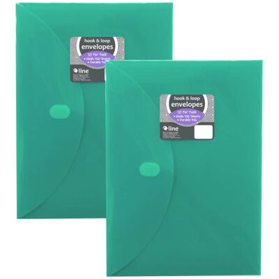 C-line - XL Reusable Envelopes, Hook and Loop Closure, 8 1/2 x 11, Assorted Colors, 10 Per Pack, 2 Packs C-line - XL Reusable Envelopes, Hook and Loop Closure, 8 1/2 x 11, Assorted Colors, 10 Per Pack, 2 Packs