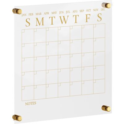 Martha Stewart - Grayson Premium Acrylic Wall Calendar - Clear/Gold Martha Stewart - Grayson Premium Acrylic Wall Calendar - Clear/Gold