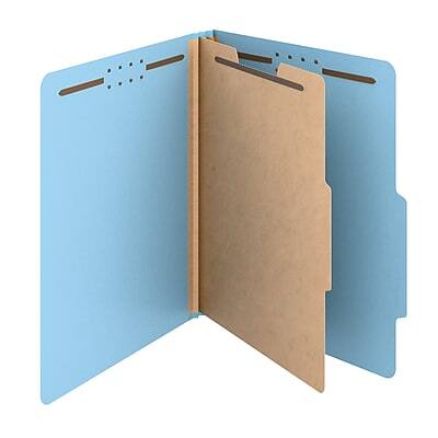 Staples - Heavy Duty Pressboard Classification Folder, 1-Divider, 2" Expansion, Letter Size, 10/Pack - Light Blue Staples - Heavy Duty Pressboard Classification Folder, 1-Divider, 2" Expansion, Letter Size, 10/Pack - Light Blue