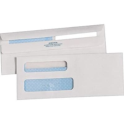 Quality Park - Self Seal Security Tinted #8 5/8 Double Window Envelope 3 5/8" x 8 5/8", 500/Box - White Quality Park - Self Seal Security Tinted #8 5/8 Double Window Envelope 3 5/8" x 8 5/8", 500/Box - White