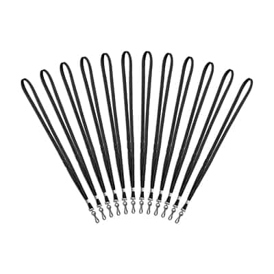 Staples - Breakaway Lanyards, 36" Length, Nylon, 12/Pack - Black Staples - Breakaway Lanyards, 36" Length, Nylon, 12/Pack - Black