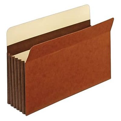 Staples - Heavy-Duty Reinforced File Pocket, 5.25" Expansion, Legal Size, 10/Box - Brown Staples - Heavy-Duty Reinforced File Pocket, 5.25" Expansion, Legal Size, 10/Box - Brown