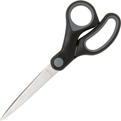 Sparco - Straight Scissors w/Rubber Grip Handle 8" Straight Stainless Steel Gray 1 Each - Black Sparco - Straight Scissors w/Rubber Grip Handle 8" Straight Stainless Steel Gray 1 Each - Black
