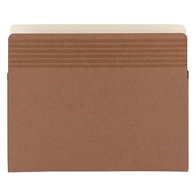 Smead - Easy Grip File Pockets, 3-1/2" Expansion, Letter Size, 25/Box - Redrope/Brown Smead - Easy Grip File Pockets, 3-1/2" Expansion, Letter Size, 25/Box - Redrope/Brown