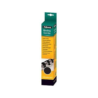 Fellowes - 3/4" Plastic Binding Spine Comb, 150 Sheet Capacity, 100/Pack - Black Fellowes - 3/4" Plastic Binding Spine Comb, 150 Sheet Capacity, 100/Pack - Black