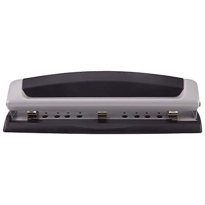 Swingline - Precision Pro Desktop Adjustable Hole Punch, 10 Sheet Capacity - Black/Silver Swingline - Precision Pro Desktop Adjustable Hole Punch, 10 Sheet Capacity - Black/Silver