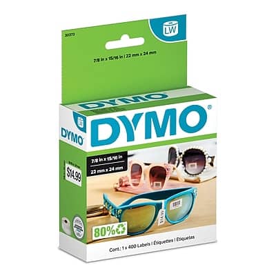 Dymo - LabelWriter 30373 Price Tag Labels, 15/16" x 7/8", 400 Labels/Roll (30373) - Black On White Dymo - LabelWriter 30373 Price Tag Labels, 15/16" x 7/8", 400 Labels/Roll (30373) - Black On White