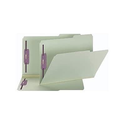 Smead - SafeSHIELD 60% Recycled Heavy Duty Pressboard Classification Folder, 2" Expansion, Legal Size, 25/Box - Gray/Green Smead - SafeSHIELD 60% Recycled Heavy Duty Pressboard Classification Folder, 2" Expansion, Legal Size, 25/Box - Gray/Green