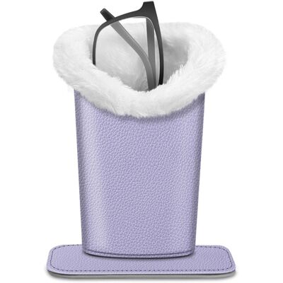 Kitcheniva - PU Leather Plush Lined Eyeglasses Protective Cover Holder Magnetic Stand Desk Organizer - Lilac Purple Kitcheniva - PU Leather Plush Lined Eyeglasses Protective Cover Holder Magnetic Stand Desk Organizer - Lilac Purple