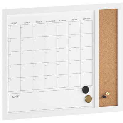 Martha Stewart - Everette Dry Erase Magnetic Monthly Calendar/Cork Board - White Woodgrain Martha Stewart - Everette Dry Erase Magnetic Monthly Calendar/Cork Board - White Woodgrain