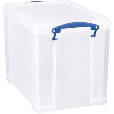 Really Useful Box - 19L Plastic Storage Container w/Snap Lid & Clip Lock Handles - Clear Really Useful Box - 19L Plastic Storage Container w/Snap Lid & Clip Lock Handles - Clear