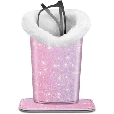 Kitcheniva - PU Leather Plush Lined Eyeglasses Protective Cover Holder Magnetic Stand Desk Organizer - Fantasy Ombre Kitcheniva - PU Leather Plush Lined Eyeglasses Protective Cover Holder Magnetic Stand Desk Organizer - Fantasy Ombre
