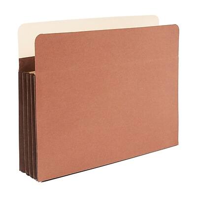 Staples - Heavy-Duty Reinforced File Pocket, 3.5" Expansion, Letter Size, 10/Box - Brown Staples - Heavy-Duty Reinforced File Pocket, 3.5" Expansion, Letter Size, 10/Box - Brown