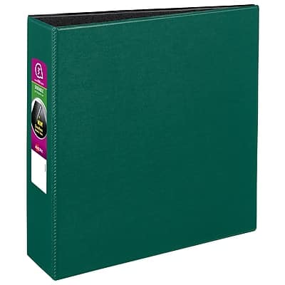 Avery - 3" 3-Ring Non-View Binders, Slant Ring - Green Avery - 3" 3-Ring Non-View Binders, Slant Ring - Green