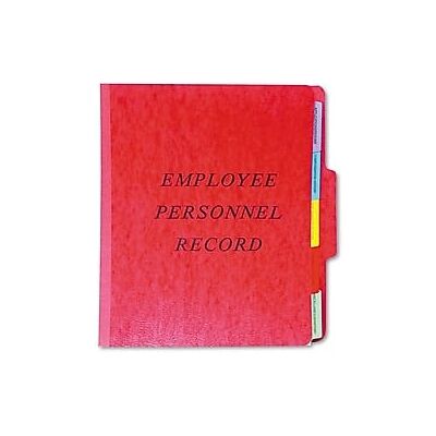 Pendaflex - Employee Personnel Folders, 1/3-Cut Top Tab, 5 Dividers, Each - Red Pendaflex - Employee Personnel Folders, 1/3-Cut Top Tab, 5 Dividers, Each - Red