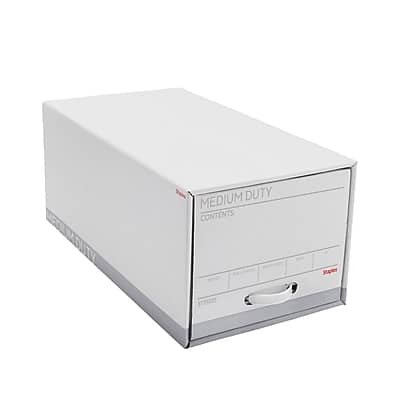 Staples - Medium Duty File Drawers, Letter/Gray, 6/Carton - White Staples - Medium Duty File Drawers, Letter/Gray, 6/Carton - White