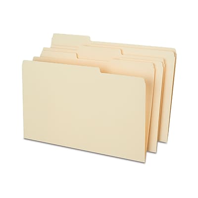 Staples - Heavy Duty File Folder, 1/3-Cut Tab, Legal Size, 50/Box - Manila Staples - Heavy Duty File Folder, 1/3-Cut Tab, Legal Size, 50/Box - Manila