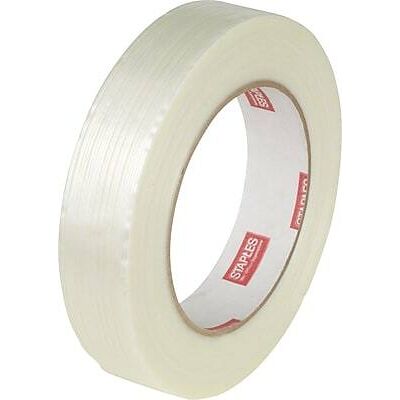 Staples - 4 mil. Filament Tape, 0.9" x 60 yards, 3" Core, 12/Pack - Clear Staples - 4 mil. Filament Tape, 0.9" x 60 yards, 3" Core, 12/Pack - Clear