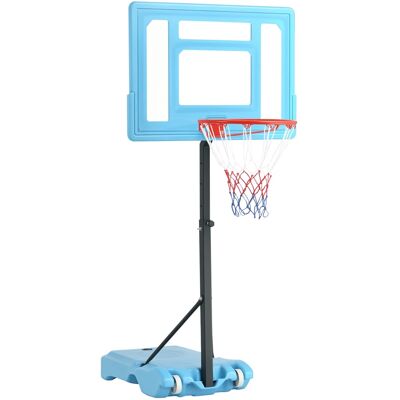 Soozier - Poolside Basketball Hoop Stand, 36.5"-48.5" Height Adjustable Portable Hoop System - Multi Soozier - Poolside Basketball Hoop Stand, 36.5"-48.5" Height Adjustable Portable Hoop System - Multi