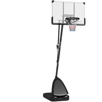 Soozier - Portable Basketball Hoop Outdoor, 5-10ft Height Adjustable Basketball Goal with 44 Inch Shatterproof Backboard - Black Soozier - Portable Basketball Hoop Outdoor, 5-10ft Height Adjustable Basketball Goal with 44 Inch Shatterproof Backboard - Black