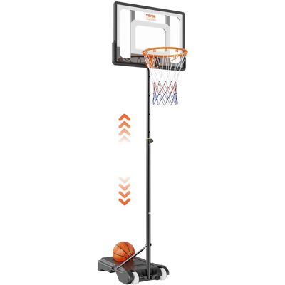 VEVOR - Basketball Hoop, 5-7 ft Adjustable Height Portable Backboard System, 32 inch Basketball Hoop & Goal - Black VEVOR - Basketball Hoop, 5-7 ft Adjustable Height Portable Backboard System, 32 inch Basketball Hoop & Goal - Black