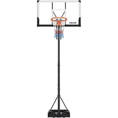 VEVOR - Portable Basketball Stand, 5.25 to 10ft Height Adjustment Basketball Hoop & Goal, Portable Basketballs Hoop with Wheels - Black VEVOR - Portable Basketball Stand, 5.25 to 10ft Height Adjustment Basketball Hoop & Goal, Portable Basketballs Hoop with Wheels - Black