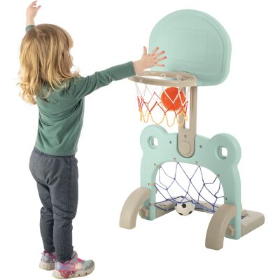 Hey! Play! - Kid Basketball Hoop and Soccer Goal - Blue Hey! Play! - Kid Basketball Hoop and Soccer Goal - Blue
