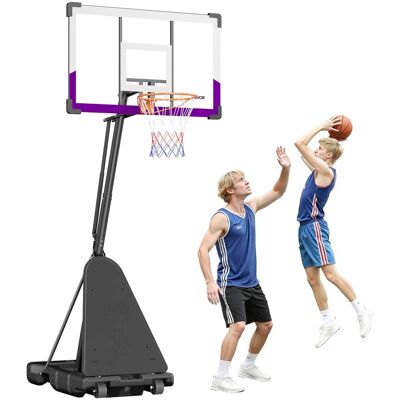 VEVOR - Portable Basketball Stand,10ft Height Adjustment Basketball Hoop & Goal,Basketballs Hoop Outdoor with 48in PC Backboard - Black VEVOR - Portable Basketball Stand,10ft Height Adjustment Basketball Hoop & Goal,Basketballs Hoop Outdoor with 48in PC Backboard - Black