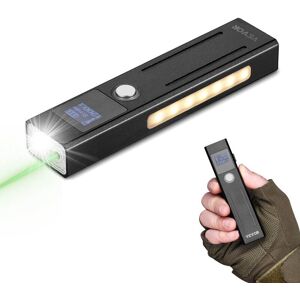 VEVOR - EDC Flat Flashlight, 3-in-1 High Lumens LED Flashlight with Green Beam, IPX4 Waterproof Rechargeable Flash Light - Black VEVOR - EDC Flat Flashlight, 3-in-1 High Lumens LED Flashlight with Green Beam, IPX4 Waterproof Rechargeable Flash Light - Black