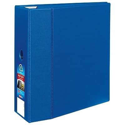 Avery - Heavy Duty 5" 3-Ring Non-View Binders with Thumb Notch, One Touch EZD Ring - Blue Avery - Heavy Duty 5" 3-Ring Non-View Binders with Thumb Notch, One Touch EZD Ring - Blue