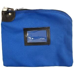 CONTROLTEK - Bank Deposit Bag, 1 Compartment - Blue CONTROLTEK - Bank Deposit Bag, 1 Compartment - Blue