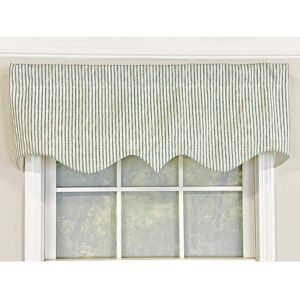 100% Cotton RLF Home Duval RegalValance 3" Rod Pocket 50" x 17" - Ocean blue 100% Cotton RLF Home Duval RegalValance 3" Rod Pocket 50" x 17" - Ocean blue