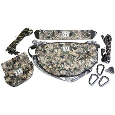 Hawk - Chaos Camo Pattern Lightweight Helium Hammock Tree Saddle with Padded and Removable Seat Hawk - Chaos Camo Pattern Lightweight Helium Hammock Tree Saddle with Padded and Removable Seat
