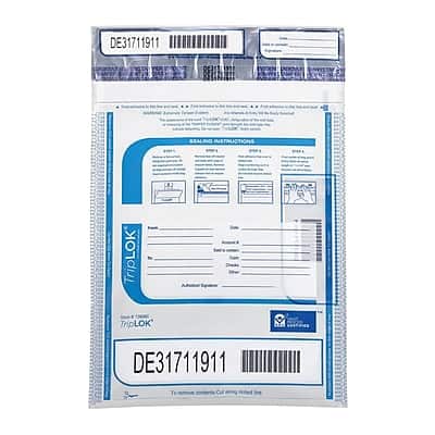 TripLok - Series A Deposit Bags, 100/Pack - Clear TripLok - Series A Deposit Bags, 100/Pack - Clear