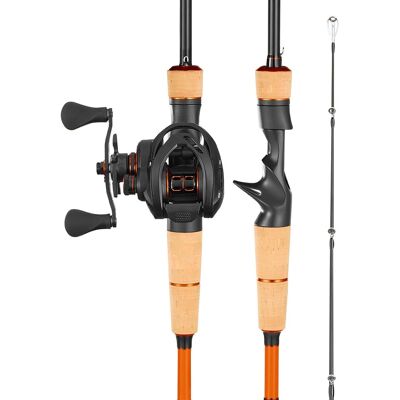 VEVOR - Rod and Fishing Reel Combo, IM7 Carbon Fiber Baitcasting Rod and Reel Combo, Bass Fishing Pole with 6+1 BB System - Black VEVOR - Rod and Fishing Reel Combo, IM7 Carbon Fiber Baitcasting Rod and Reel Combo, Bass Fishing Pole with 6+1 BB System - Black