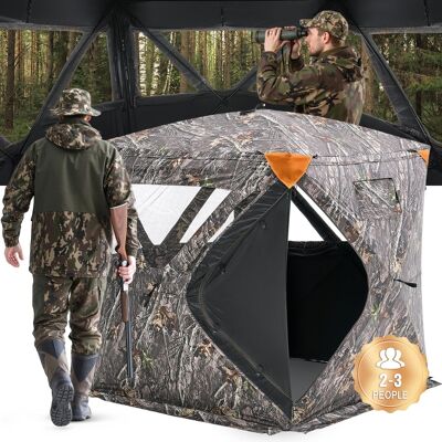 VEVOR - Hunting Blind, 270° Ground Blind,2-3 Person Pop Up Deer Blind for Hunting with Carrying Bag, Portable Resilient Hunting - camouflage color VEVOR - Hunting Blind, 270° Ground Blind,2-3 Person Pop Up Deer Blind for Hunting with Carrying Bag, Portable Resilient Hunting - camouflage color
