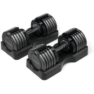 Set of Two NordicTrack 55 lb. Adjustable Dumbbells - Black Set of Two NordicTrack 55 lb. Adjustable Dumbbells - Black